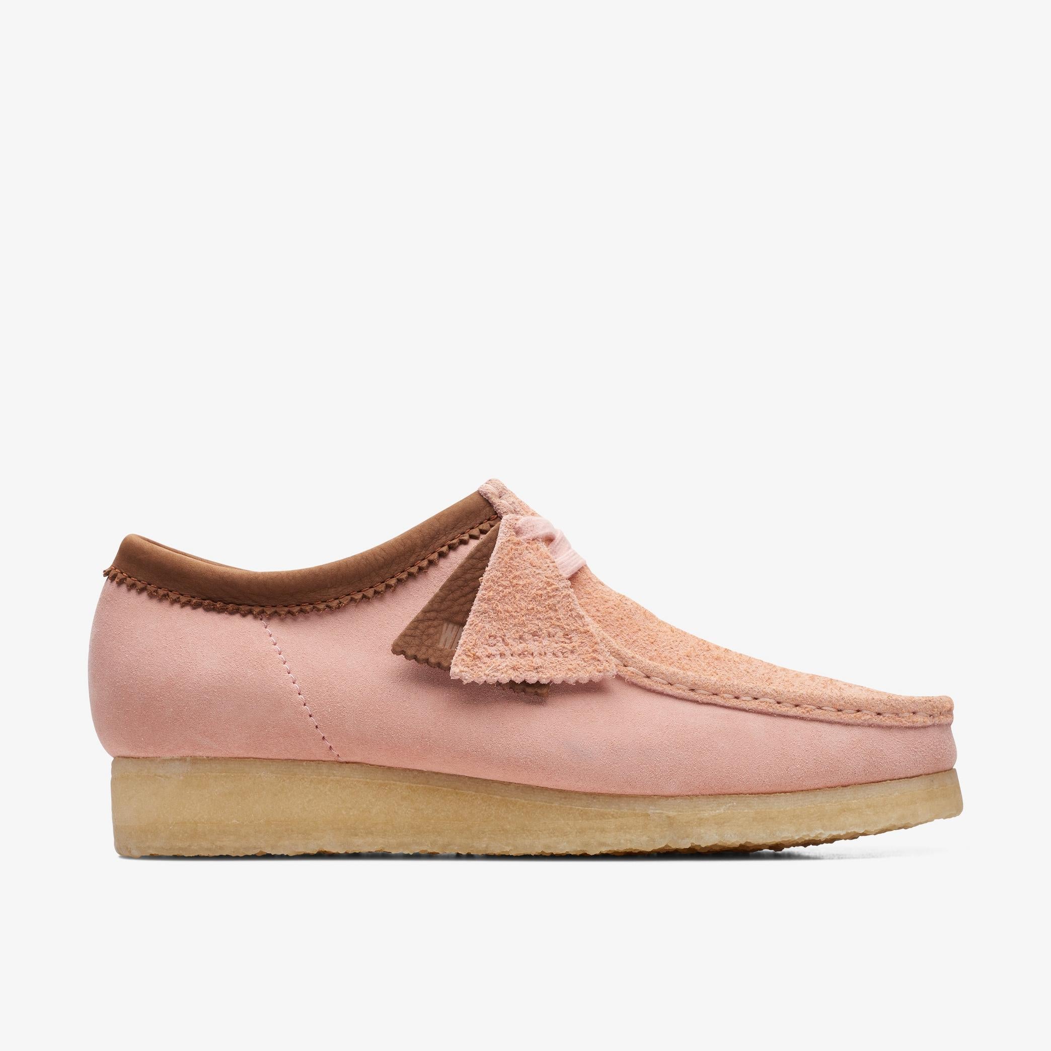 [26171990] Mens CLARKS WALLABEE - PINK COMBI SDE