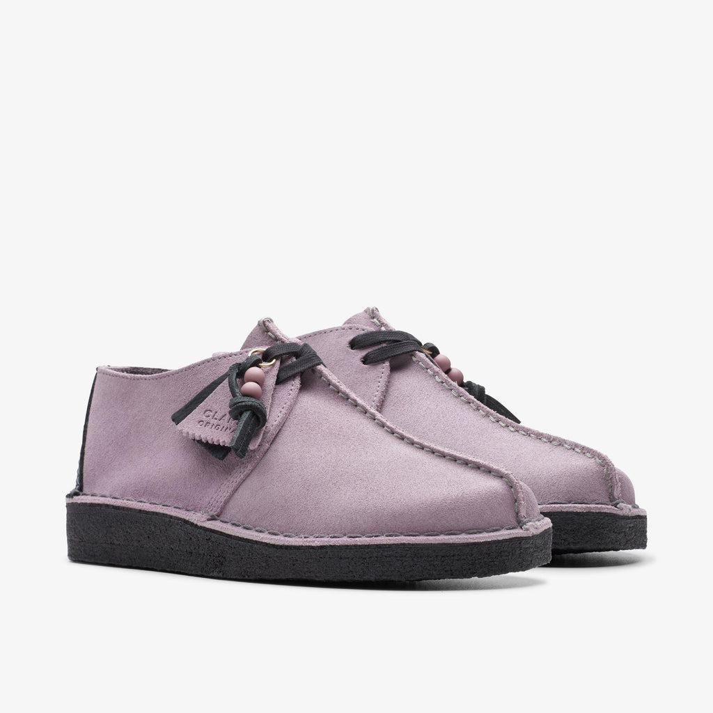 [26173998] Womens CLARKS DESERT TREK - MAUVE