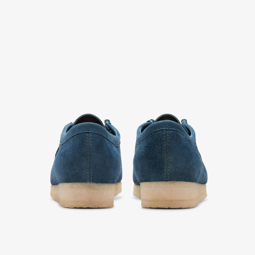 [26175709] Mens CLARKS WALLABEE - NAVY/TEAL SDE