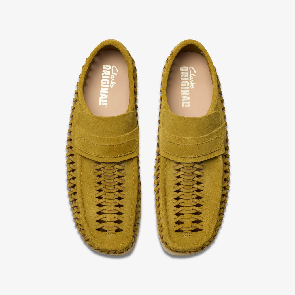 [26175778] MENS CLARKS WALLABEE WEAVE LOAFER 'OLIVE SUEDE'