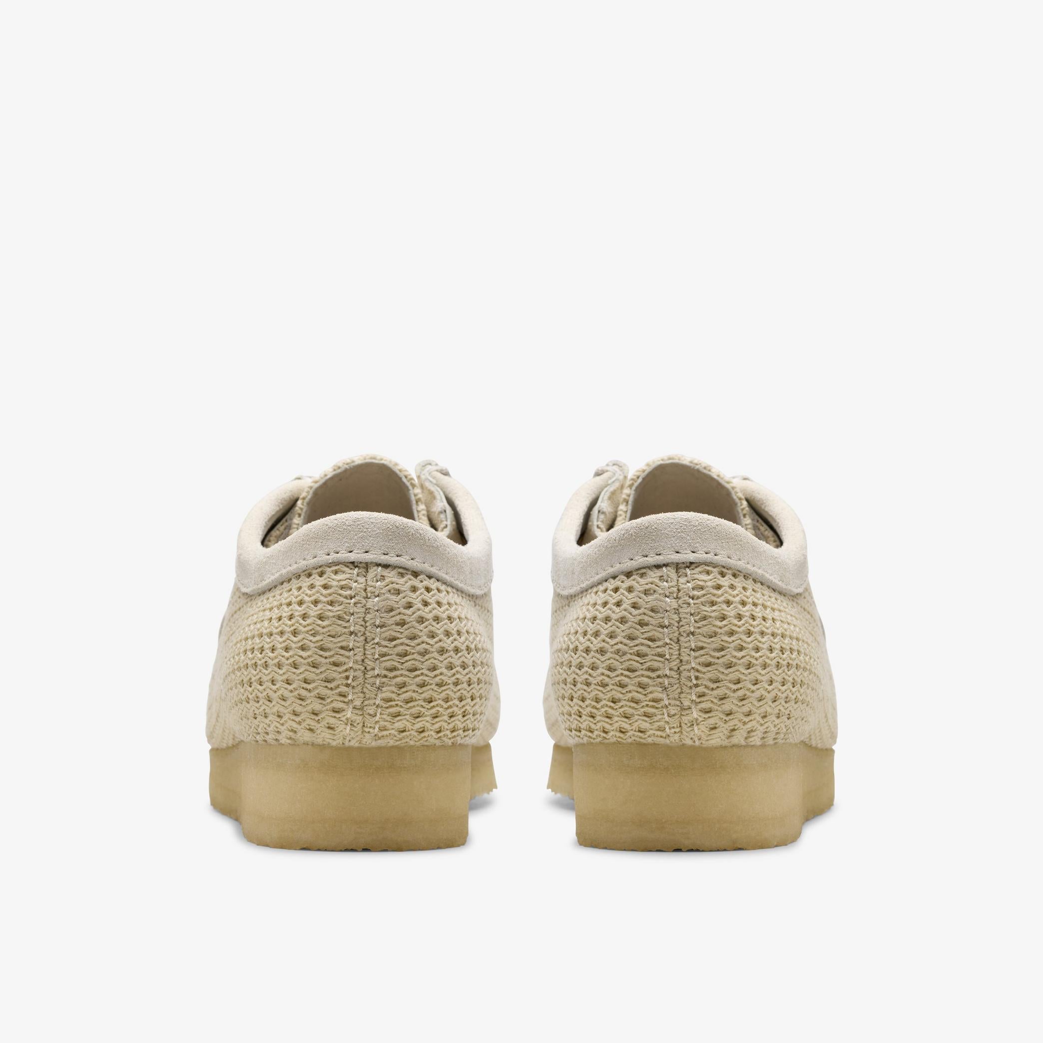 [26175849] Mens CLARKS WALLABEE - OFF WHITE MESH