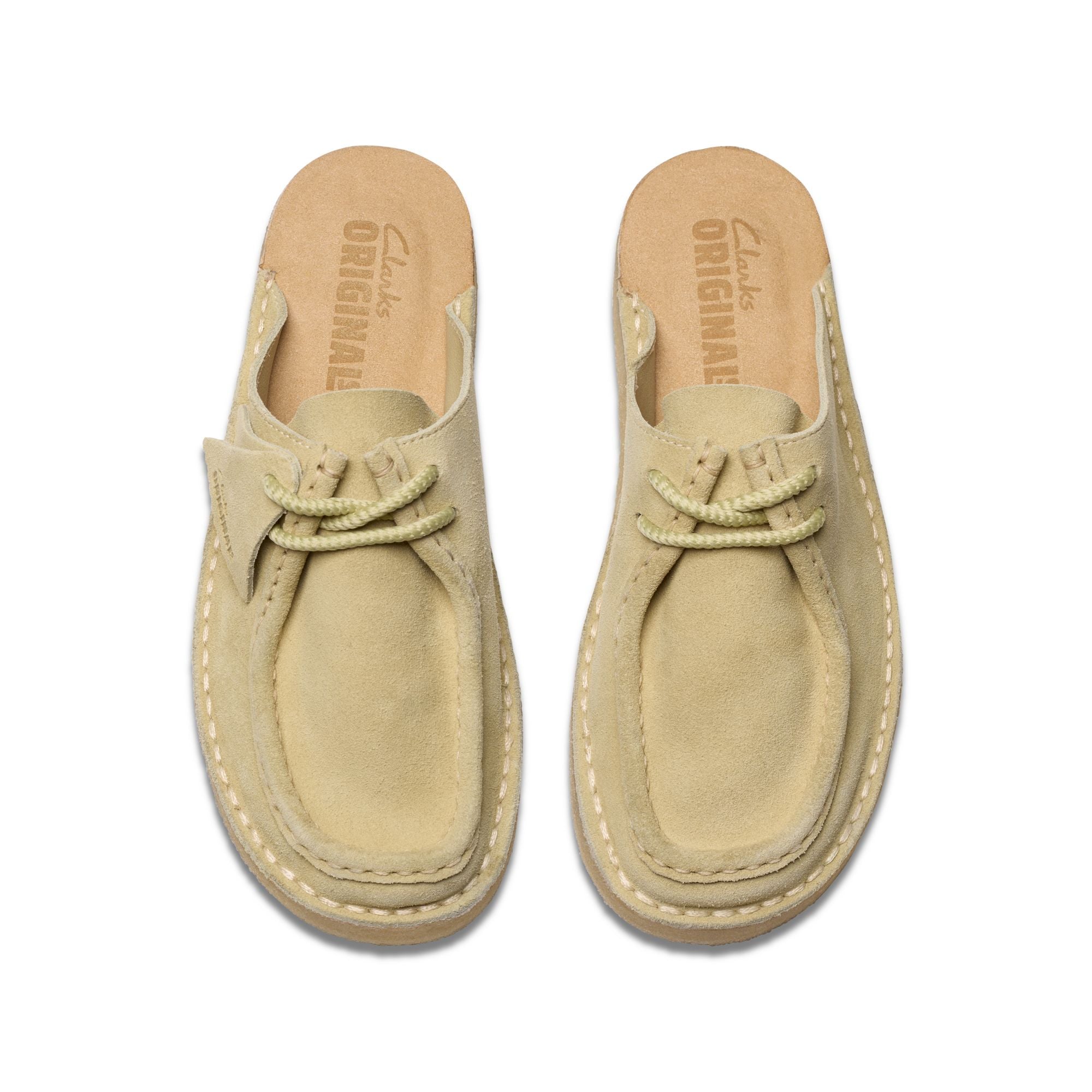 [26176555] WOMENS CLARKS DESERT NOMAD MULE MAPLE SUEDE