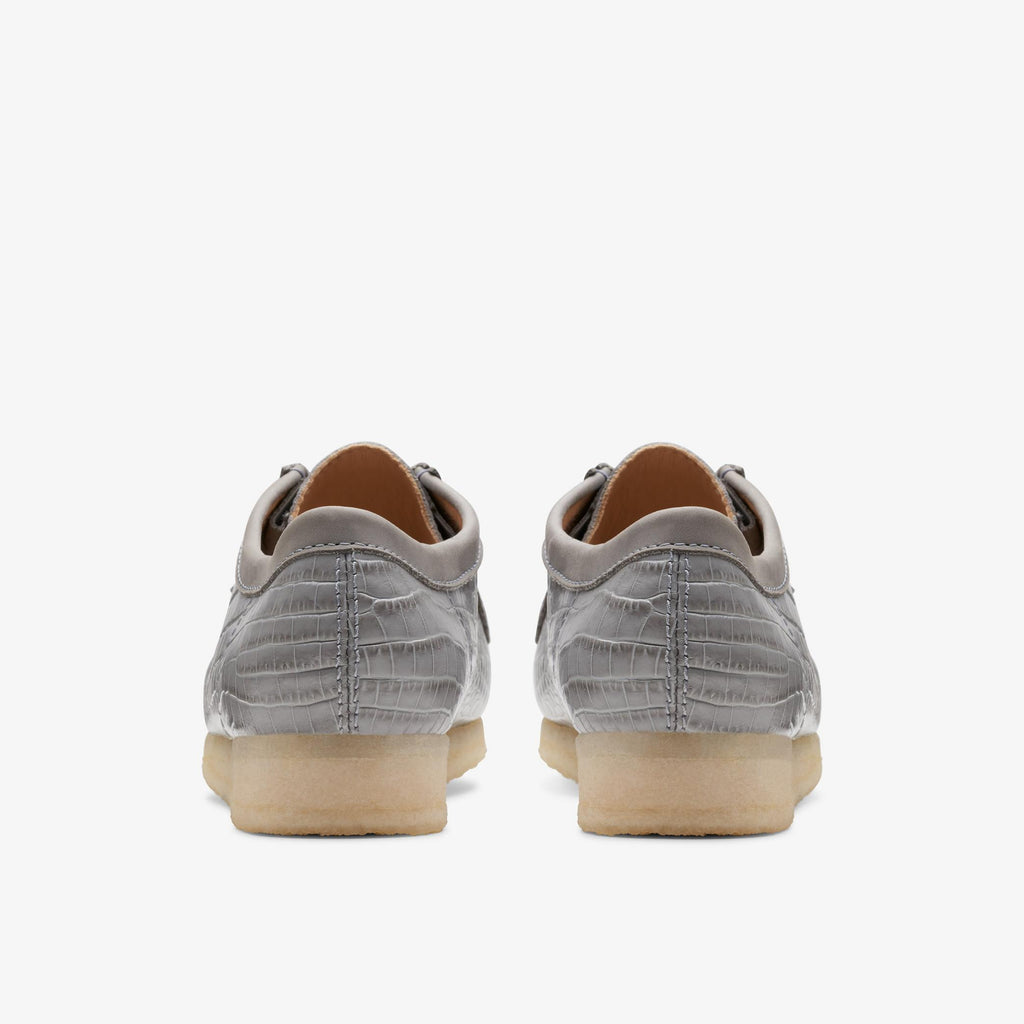 [26176573] Mens CLARKS WALLABEE - GREY CROCODILE PRINT