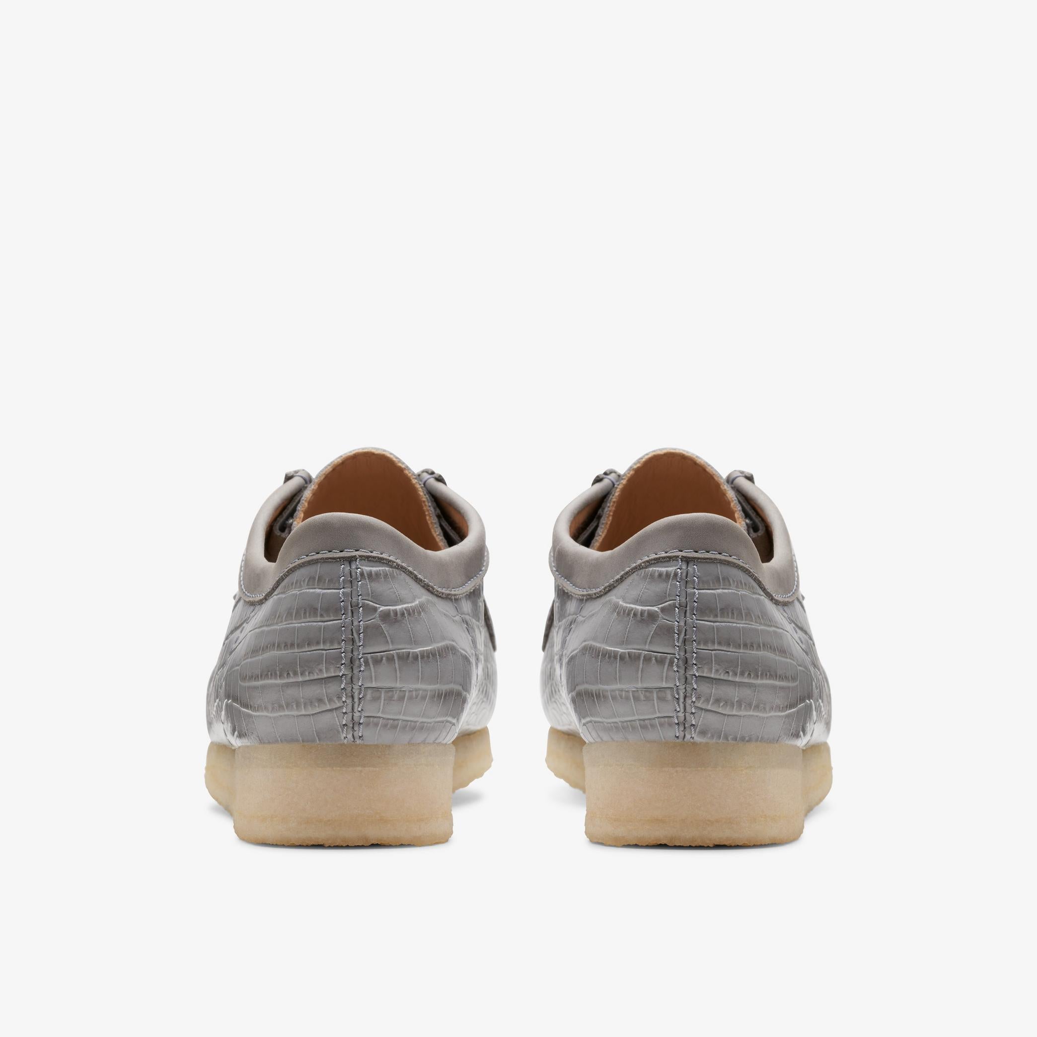 [26176573] Mens CLARKS WALLABEE - GREY CROCODILE PRINT