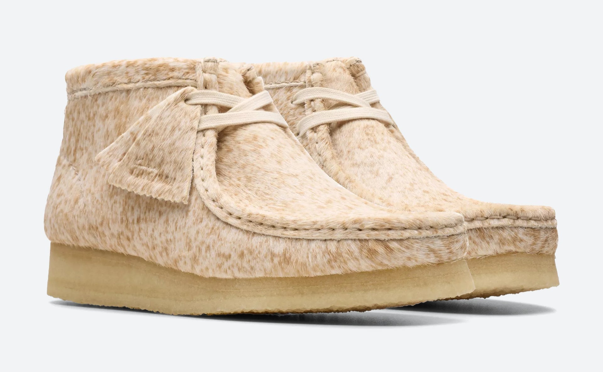 [26177866] WOMENS CLARKS WALLABEE BOOT SPECKLED HAIR ON