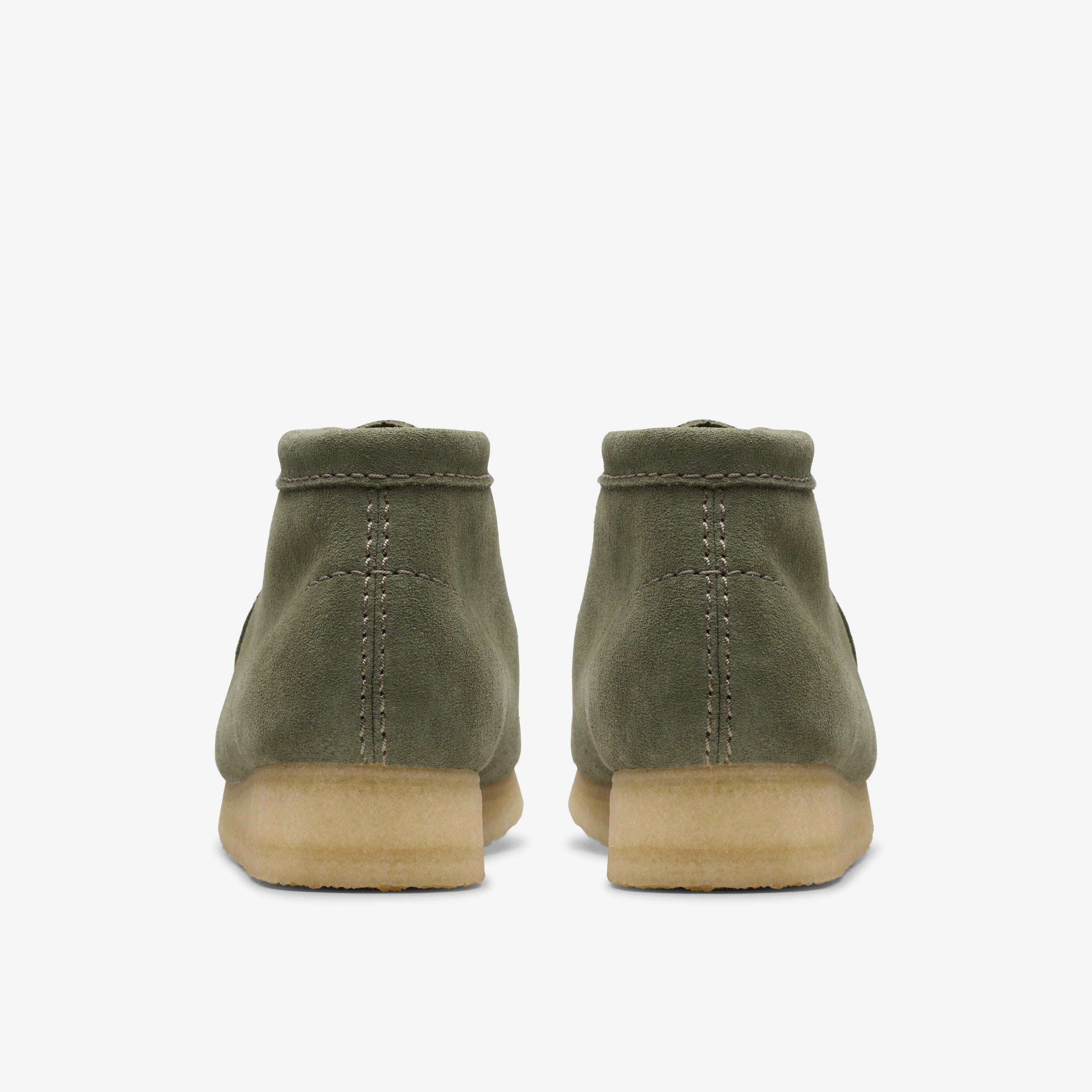 [26179160] WOMENS CLARKS WALLABEE BOOT KHAKI/GREEN SDE