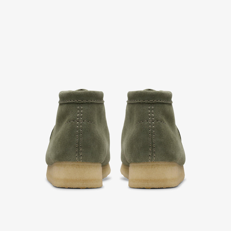 [26179160] WOMENS CLARKS WALLABEE BOOT KHAKI/GREEN SDE