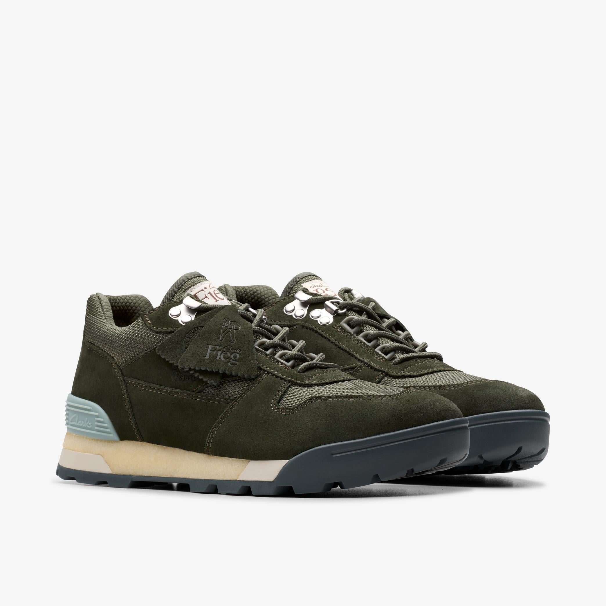 [26183708] MENS CLARKS LADDOW 'RONNIE FIEG 8TH STREET DARK OLIVE'