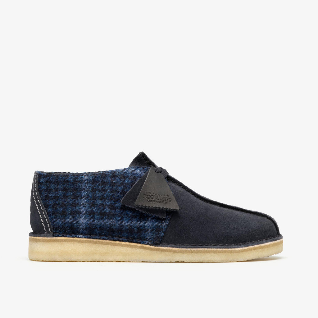 [26183779] MENS CLARKS DESERT TREK 'HARRIS TWEED NAVY'
