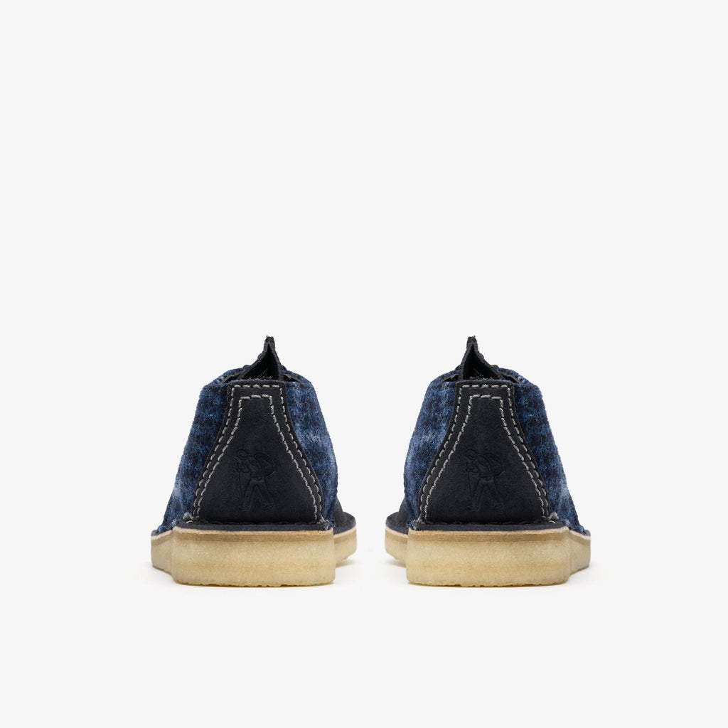 [26183779] MENS CLARKS DESERT TREK 'HARRIS TWEED NAVY'
