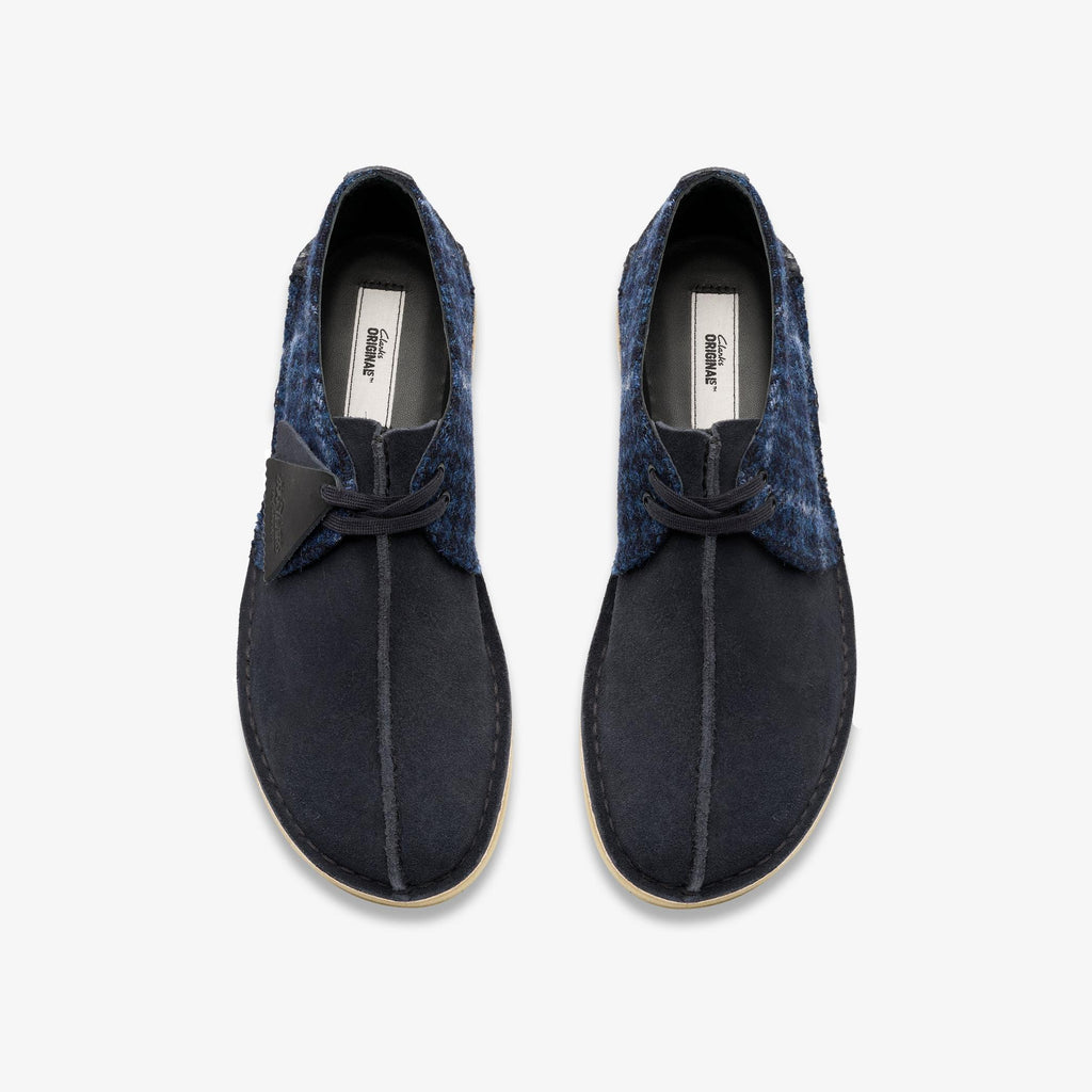 [26183779] MENS CLARKS DESERT TREK 'HARRIS TWEED NAVY'
