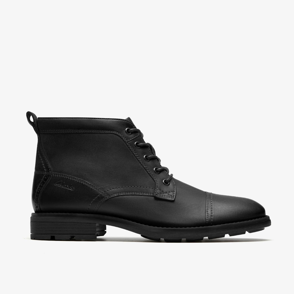[26184820] MENS CLARKS EMMET ZIP 'BLACK DISTRESSED'