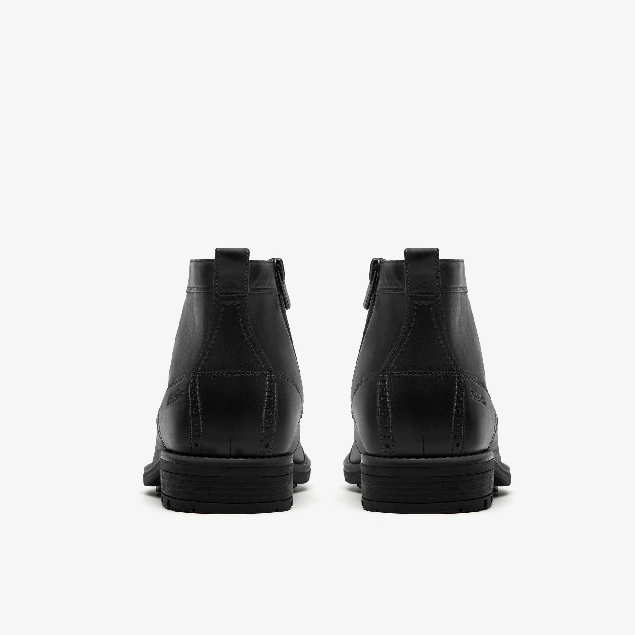 [26184820] MENS CLARKS EMMET ZIP 'BLACK DISTRESSED'