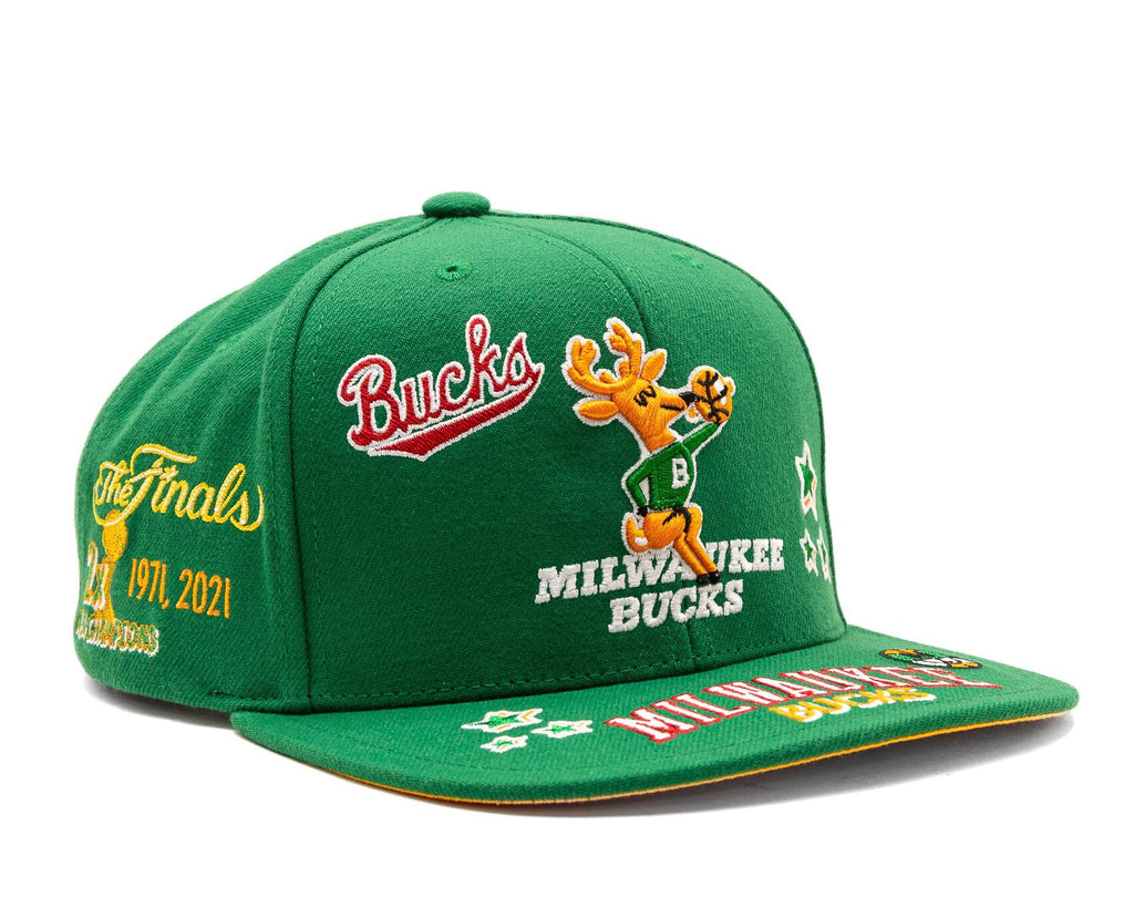 Mens MITCHELL & NESS NBA ALL OUT SNAPBACK HWC BUCKS