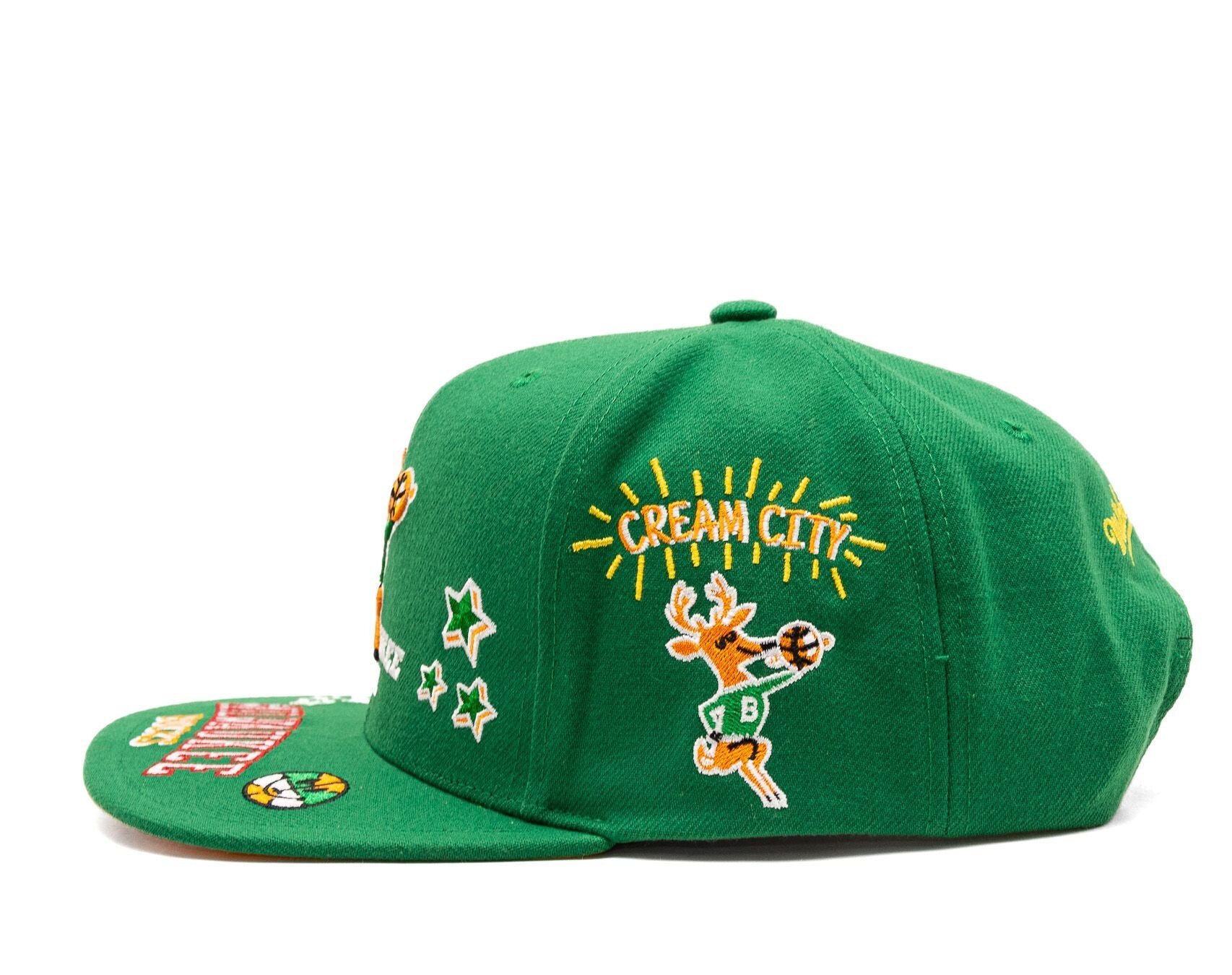 Mens MITCHELL & NESS NBA ALL OUT SNAPBACK HWC BUCKS