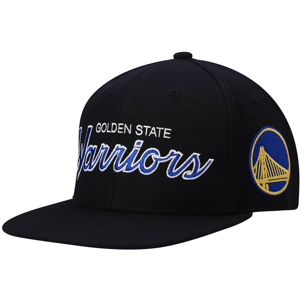 MENS MITCHELL & NESS NBA TEAM SCRIPT 2.0 SNAPBACK WARRIORS