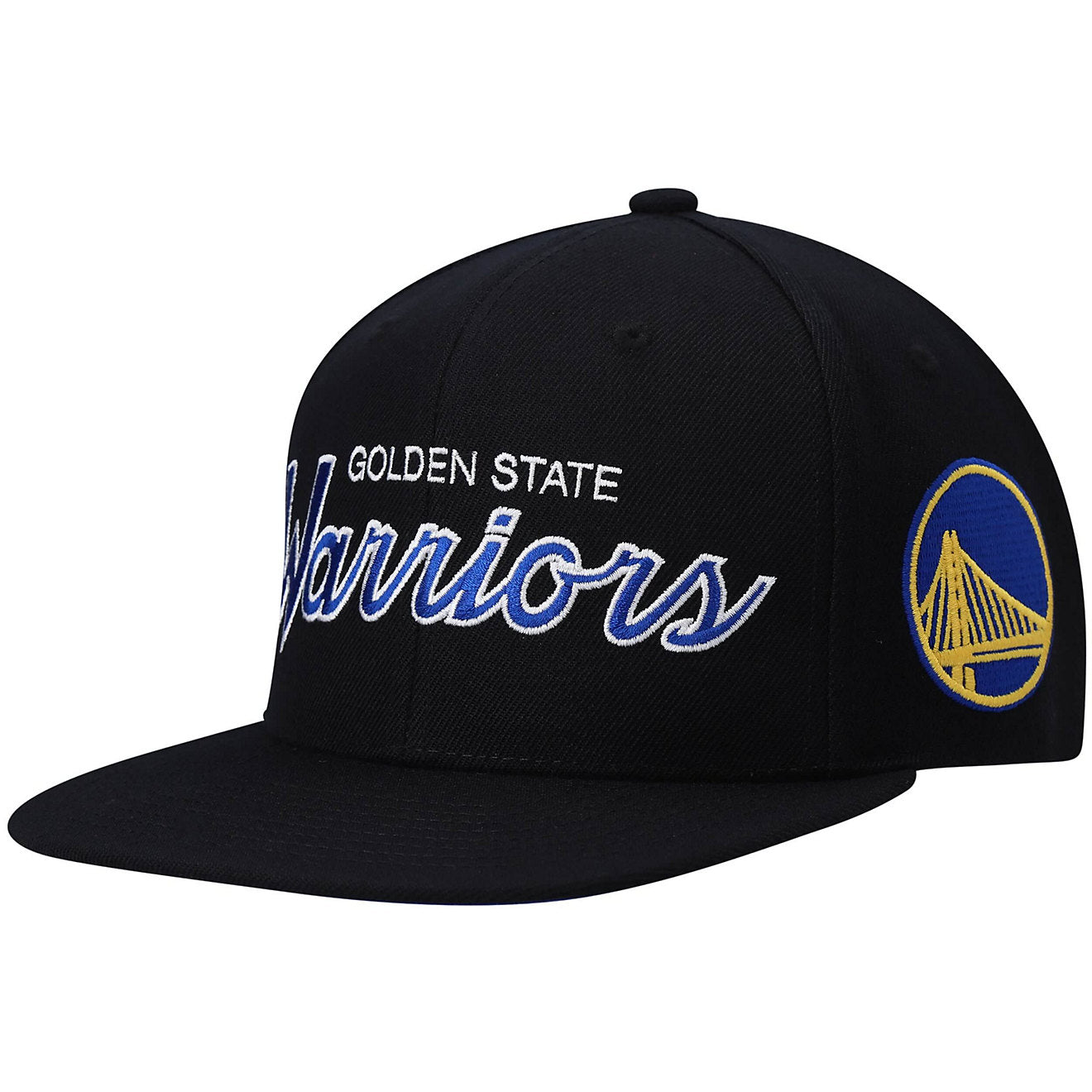 MENS MITCHELL & NESS NBA TEAM SCRIPT 2.0 SNAPBACK WARRIORS