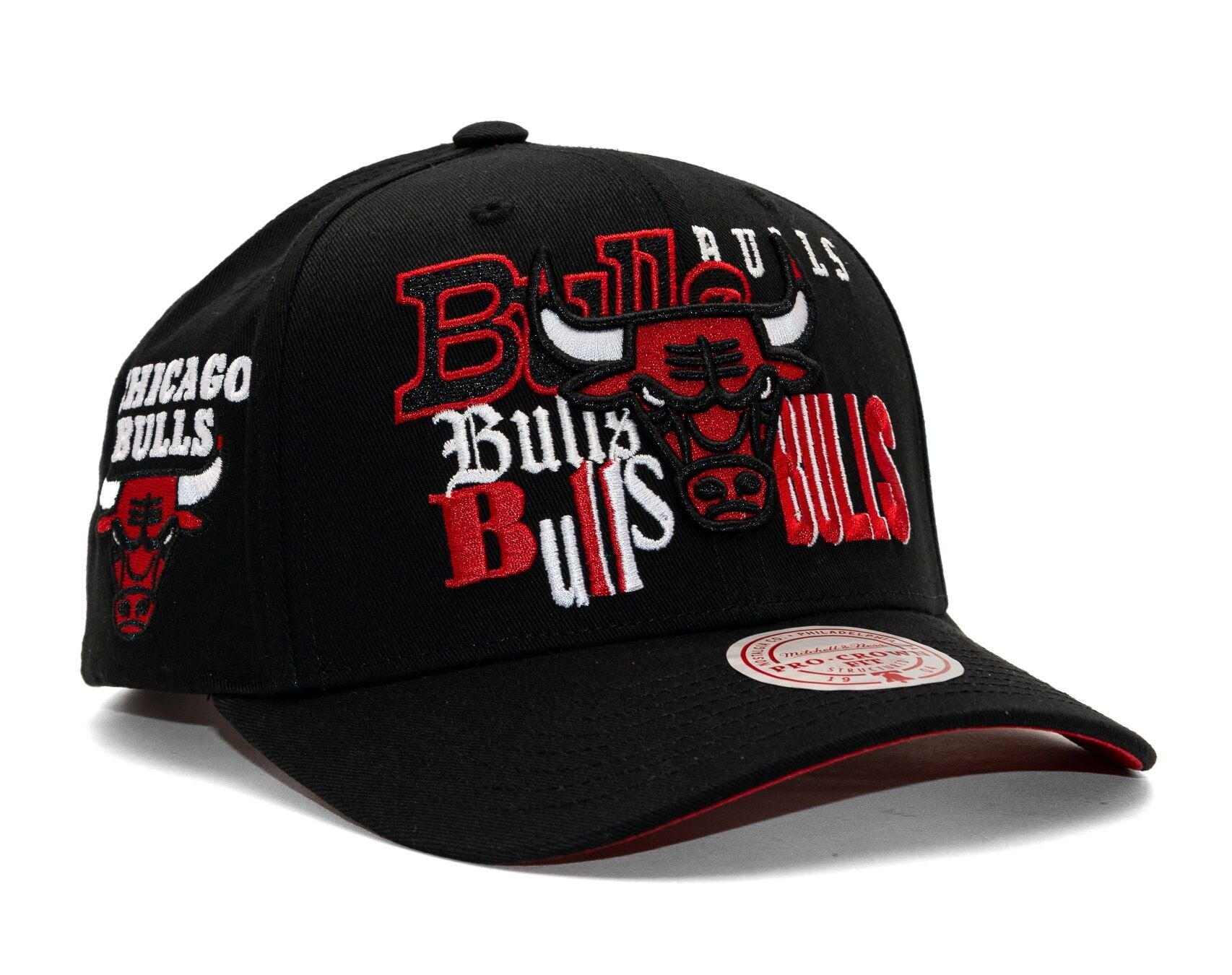 Mens MITCHELL & NESS NBA ALL OUT COLLAGE PRO SNAPBACK BULLS