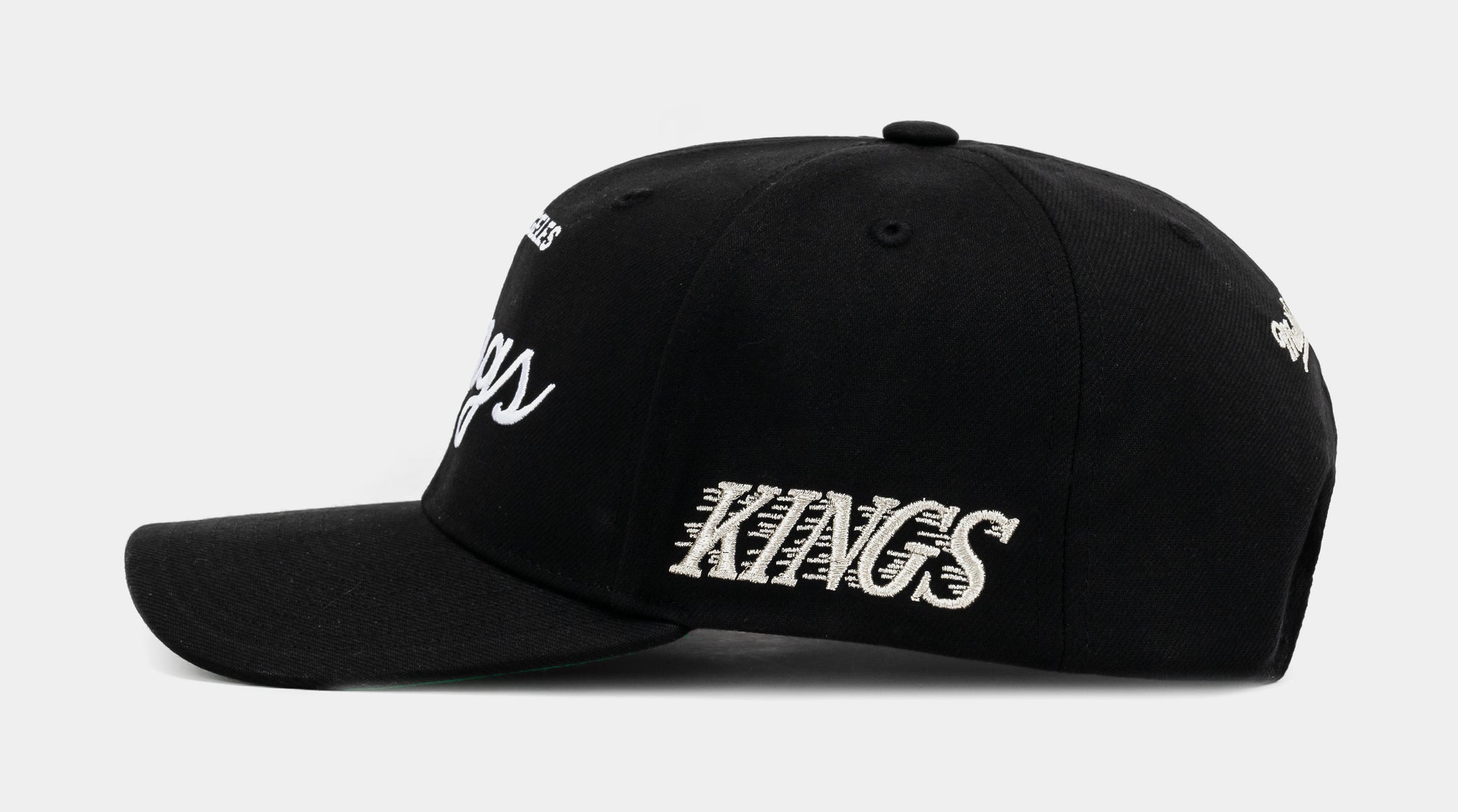 MENS MITCHELL & NESS NHL TEAM SCRIPT SNAPBACK KINGS - BLACK