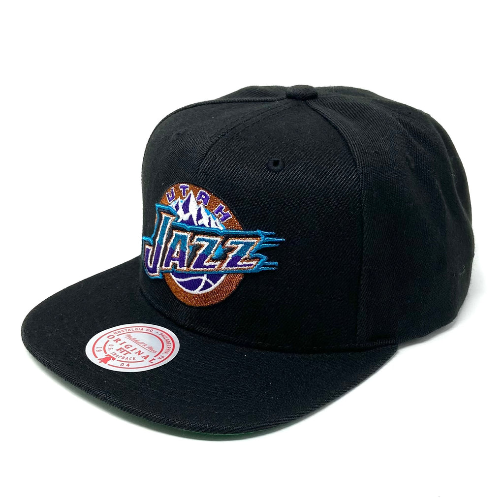 MENS MITCHELL & NESS NBA CORE BASIC SNAPBACK HWC JAZZ - BLACK