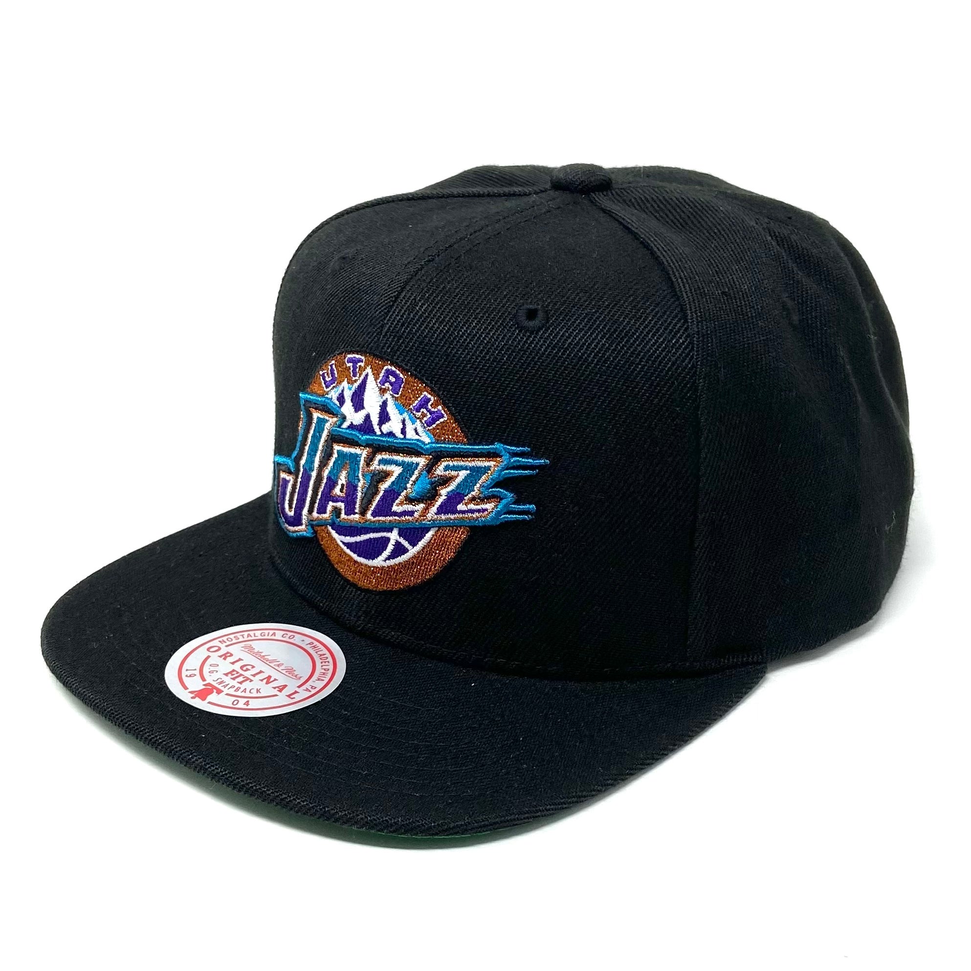 MENS MITCHELL & NESS NBA CORE BASIC SNAPBACK HWC JAZZ - BLACK