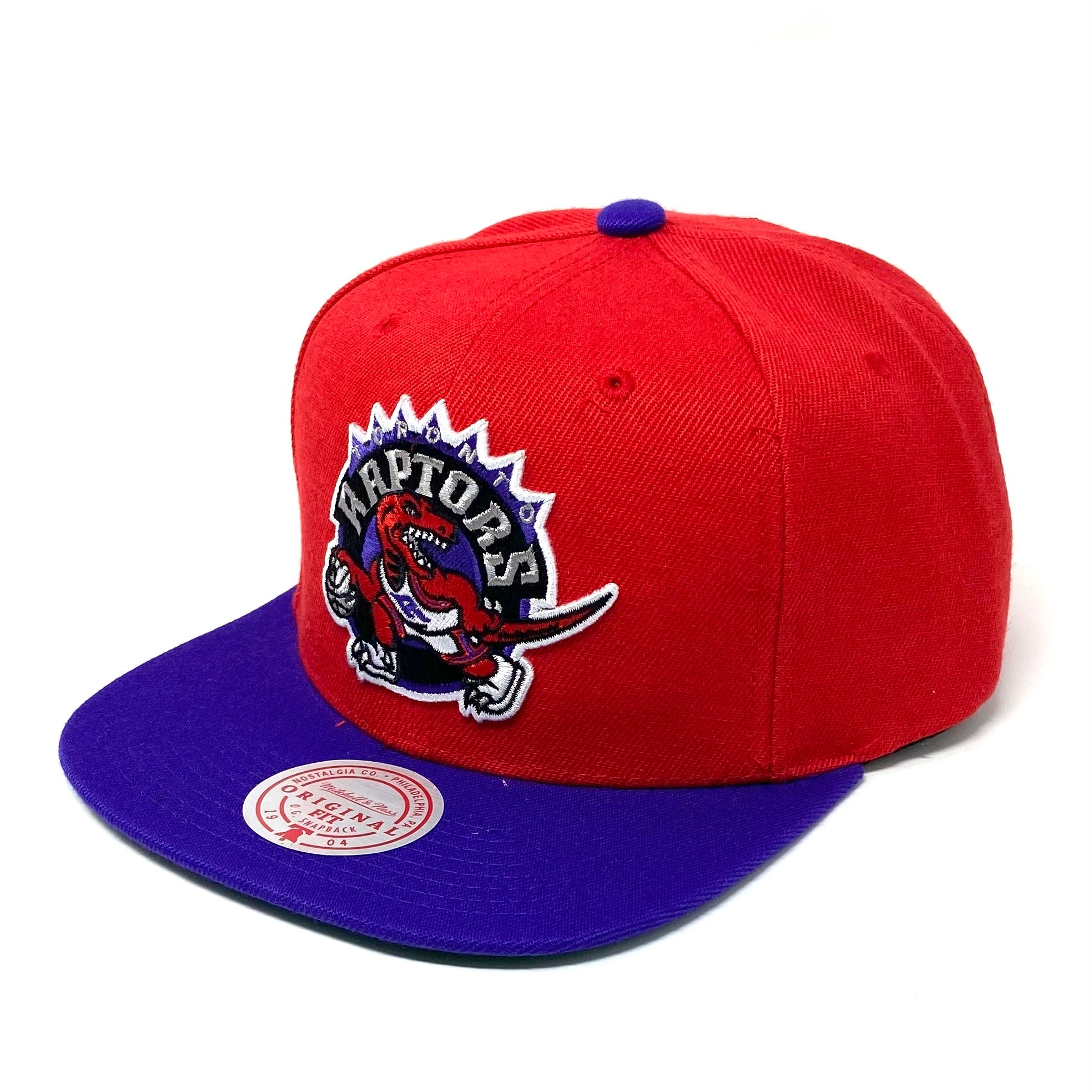 MENS MITCHELL & NESS NBA CORE BASIC SNAPBACK HWC RAPTORS - RED-PURPLE