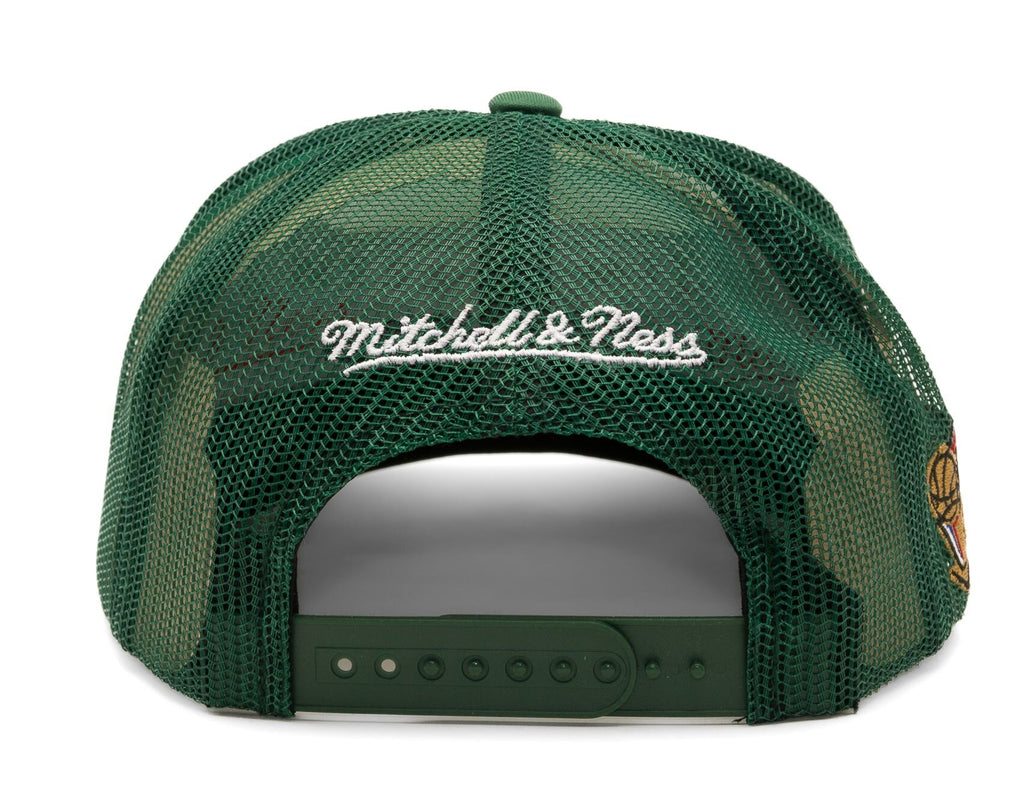 MENS MITCHELL & NESS NBA CHAMPIONS TRUCKER HWC SUPERSONICS - WHITE