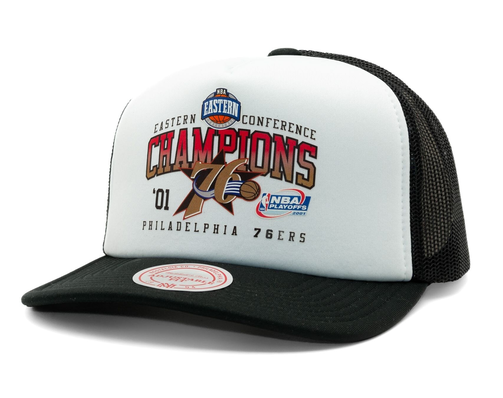MENS MITCHELL & NESS NBA CHAMPIONS TRUCKER HWC 76ERS - WHITE