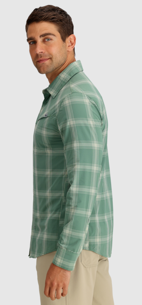 [282279-2708] MENS OUTDOOR RESEARCH ASTROMAN BUTTON LONG SLEEVE UPF 30 SUN SHIRT