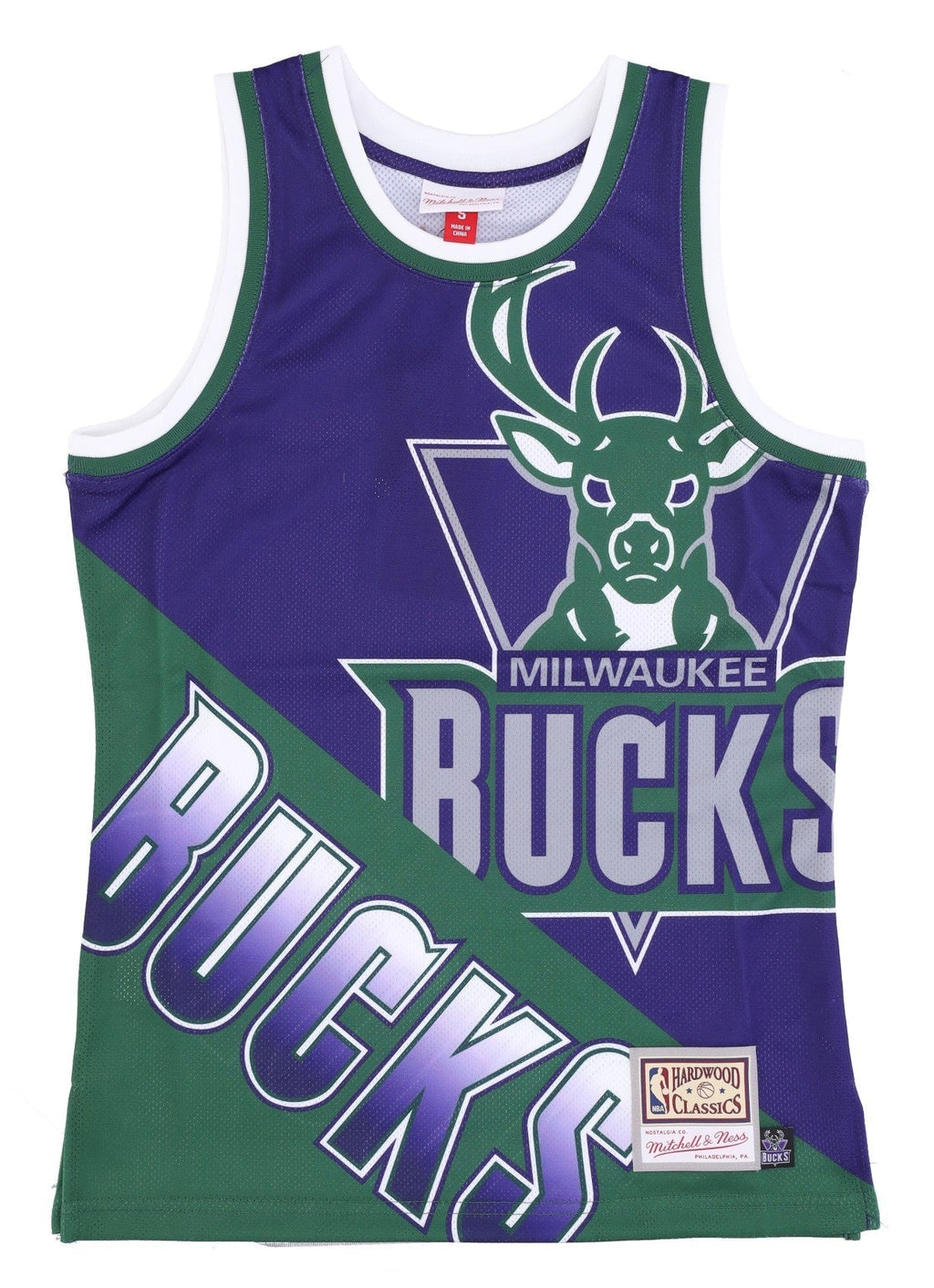 [TMTK4350-MBUYYPPPPURP] MENS MITCHELL & NESS BIG FACE FASHION TANK 5.0 BUCKS