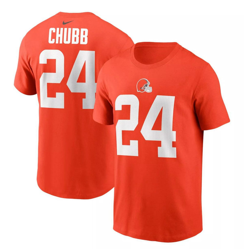 [N199-89L-9IF-DUW] MENS NIKE NICK CHUBB ORANGE CLEVELAND BROWNS T-SHIRT