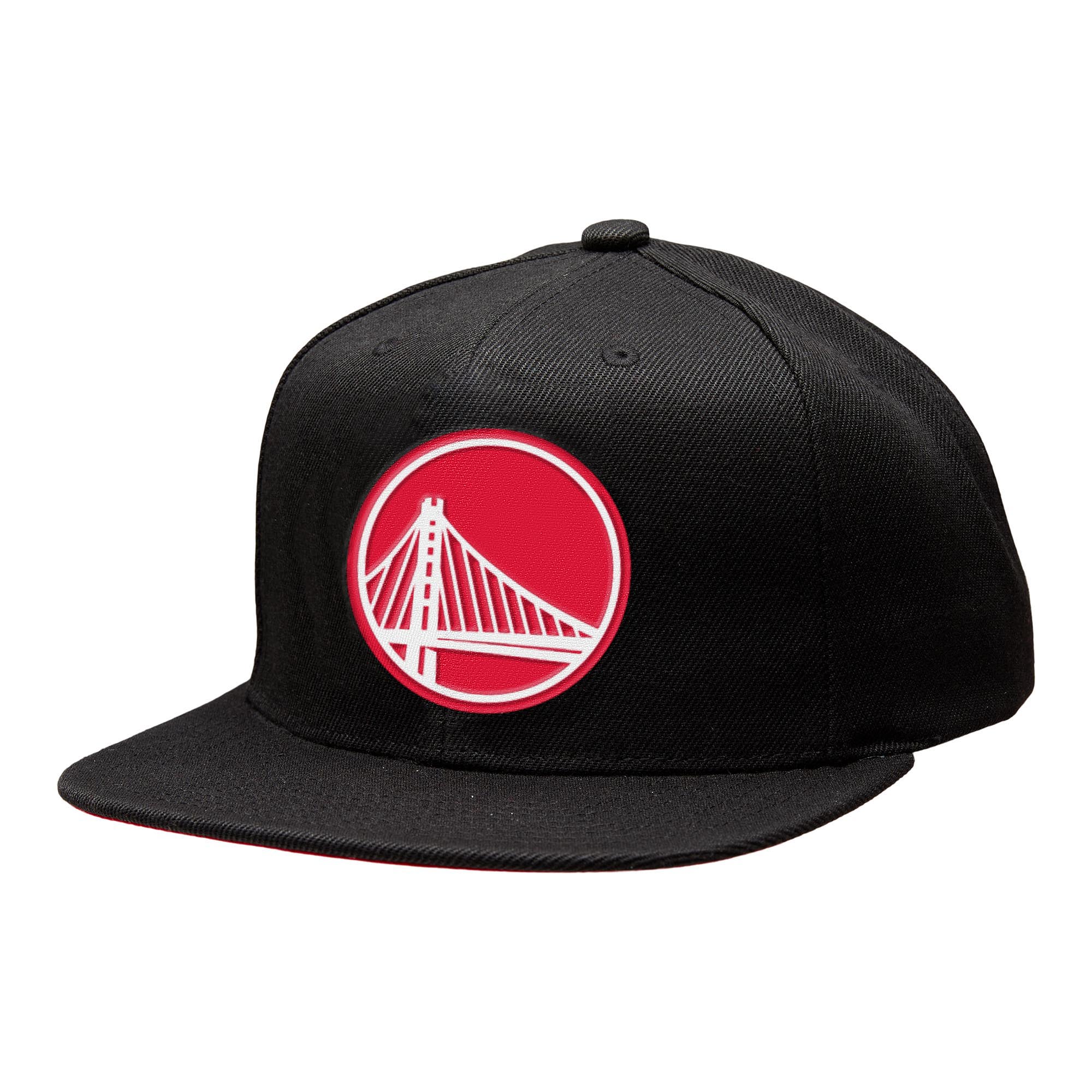 MENS MITCHELL & NESS NBA BRED SNAPBACK WARRIORS - BLACK