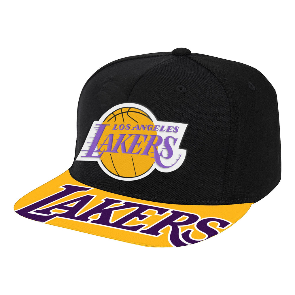 MENS MITCHELL & NESS NBA SWINGMAN POP SNAPBACK HWC LAKERS - BLACK-YELLOW