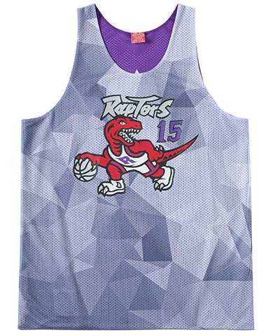 MENS MITCHELL & NESS REVERSIBLE MESH TANK RAPTORS VINCE CARTER