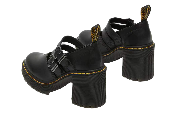 [27371001] UNISEX DR. MARTENS EVIEE SENDAL LEATHER HEELED SHOES