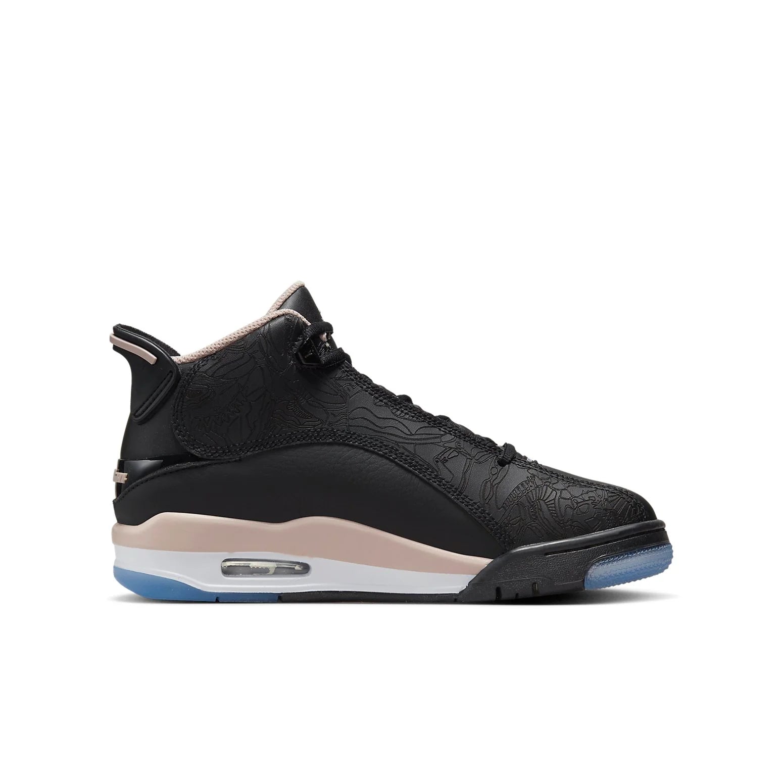 [DV1360-021] GRADE SCHOOL AIR JORDAN DUB ZERO 'BLACK WHITE FOSSIL STONE'