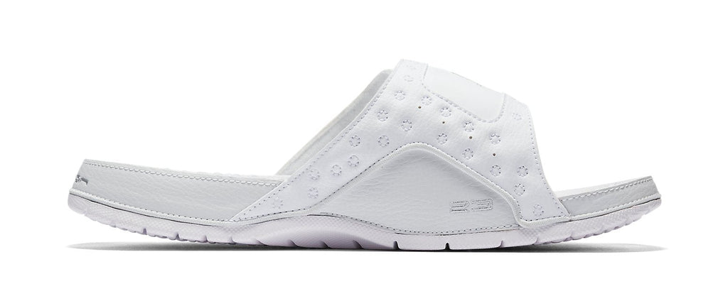 [684915-100] MENS AIR JORDAN HYDRO 13 RETRO SLIDE 'WHITE METALLIC SILVER'