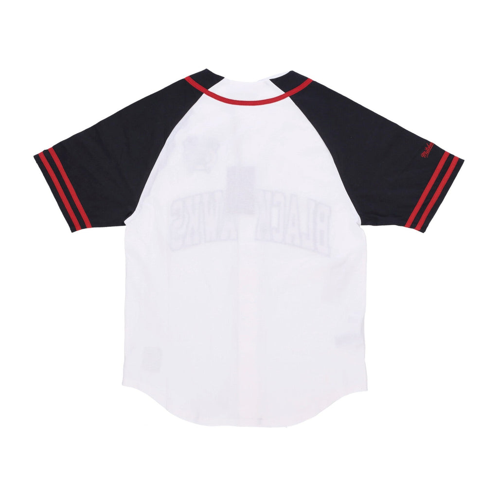 MENS MITCHELL & NESS NHL PRACTICE DAY BUTTON FRONT JERSEY BLACKHAWKS