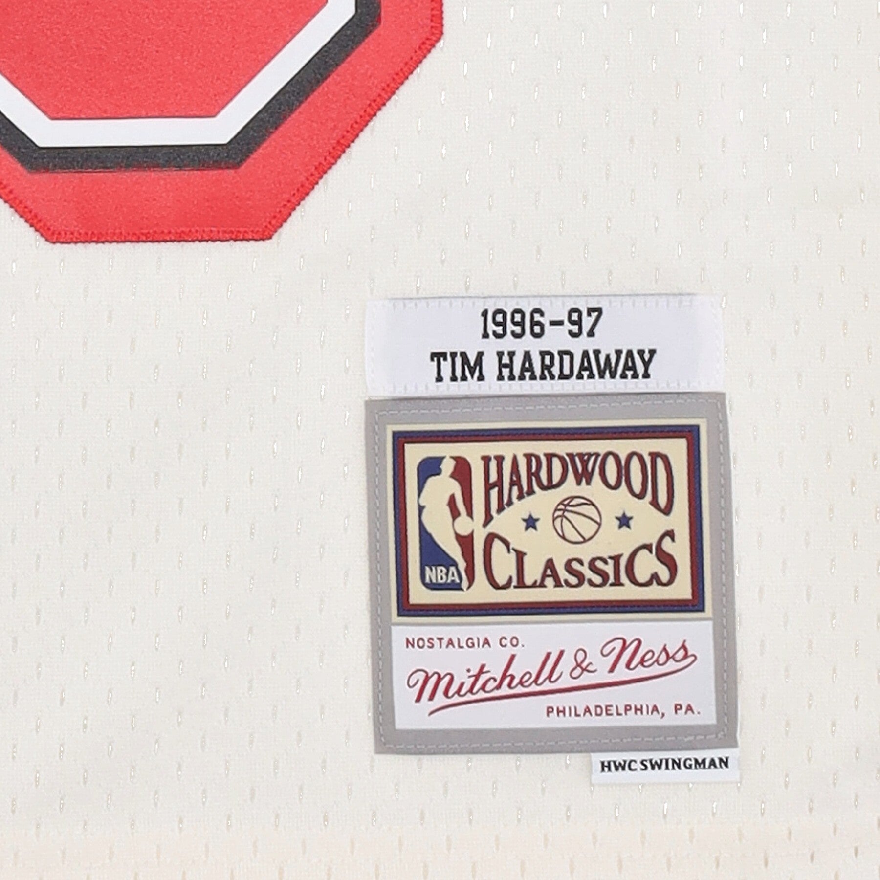 MENS MITCHELL & NESS CREAM TEAM COLOR SWINGMAN JERSEY HEAT 1996 TIM HARDAWAY