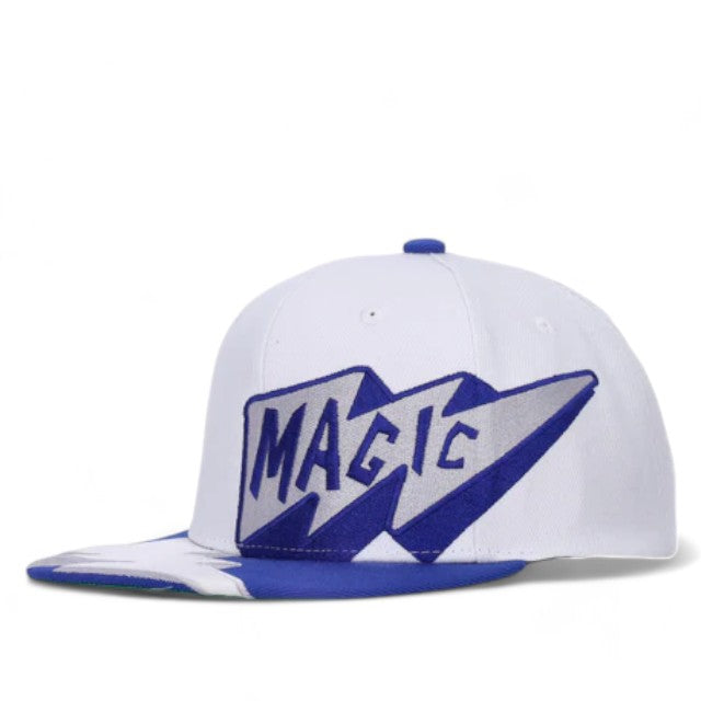 MENS MITCHELL & NESS NBA FAST TIMES SNAPBACK HWC MAGIC - WHITE