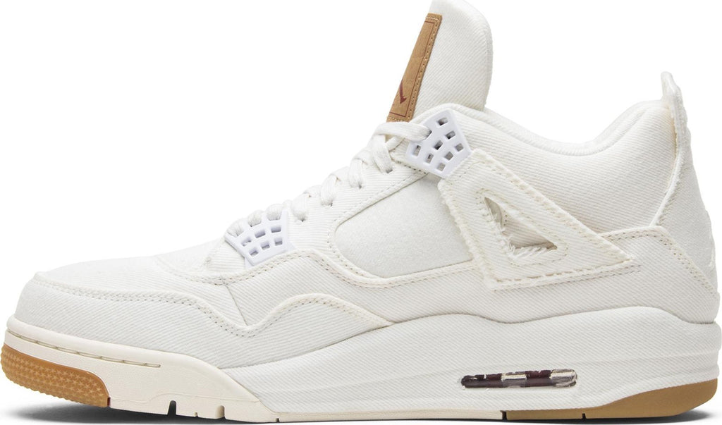 [AO2571-100] Mens Air Jordan Retro 4 'Levi's White (Levi's Tag)'