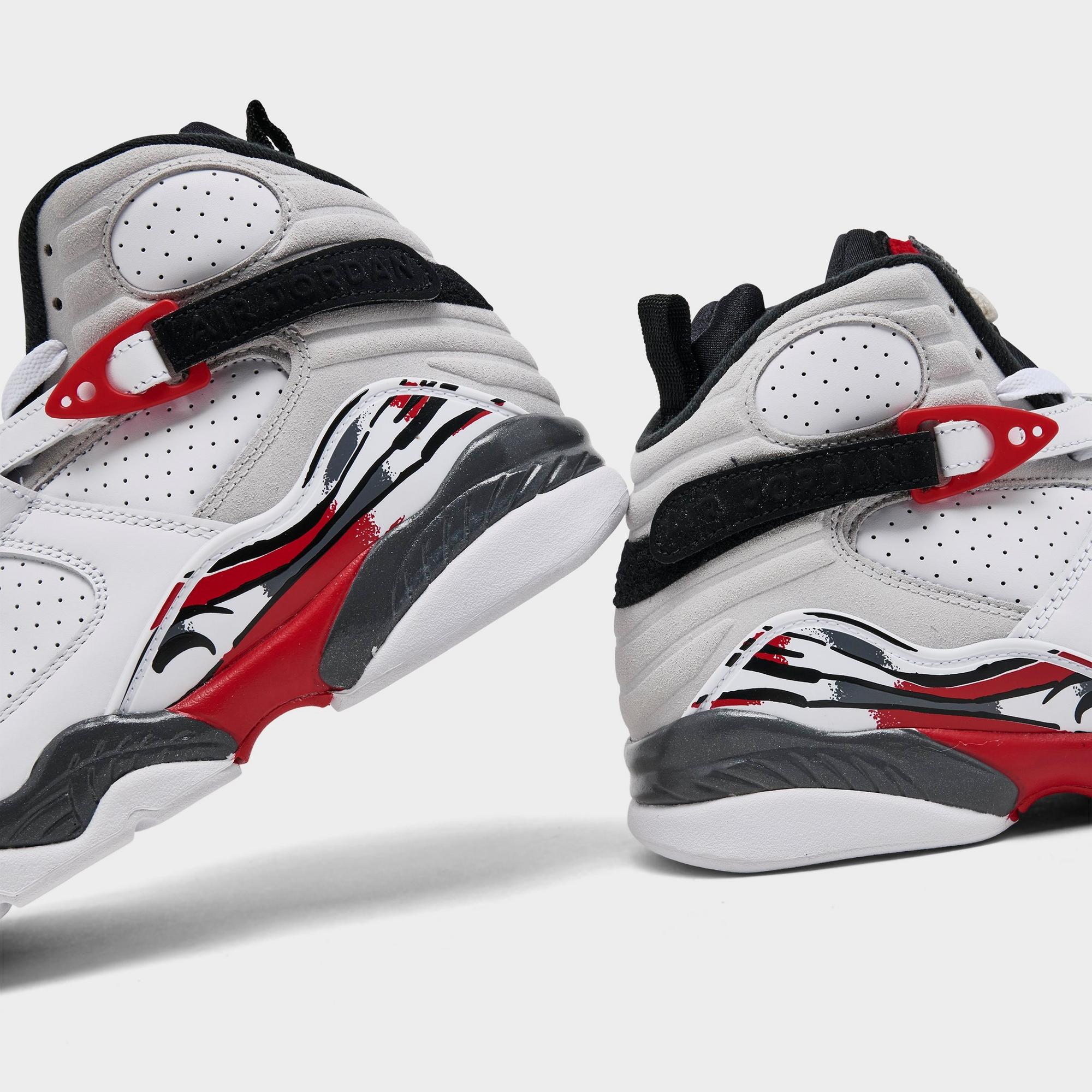 [305368-100] GRADE SCHOOL AIR JORDAN RETRO 8 'WHITE TRUE RED (2025)'