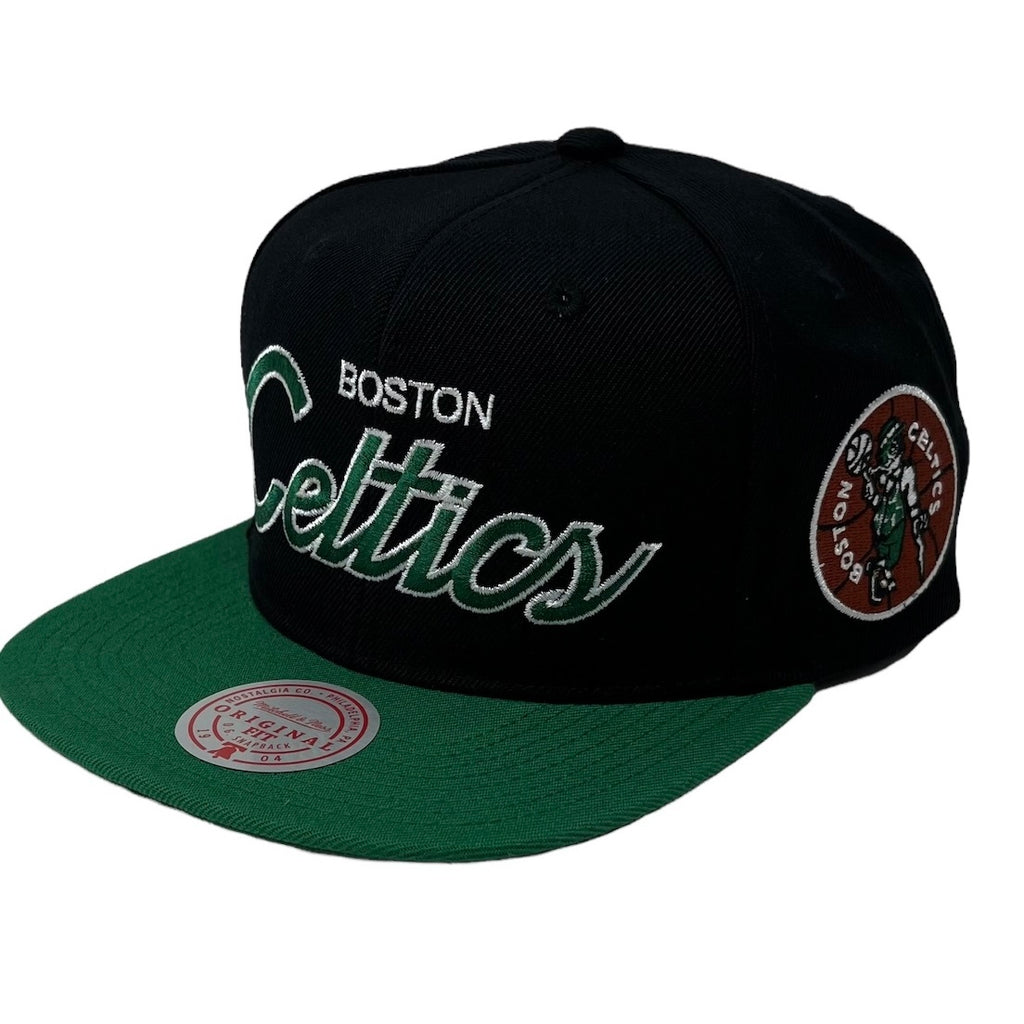 Mens MITCHELL & NESS NBA TEAM SCRIPT 2.0 SNAPBACK HWC CELTICS