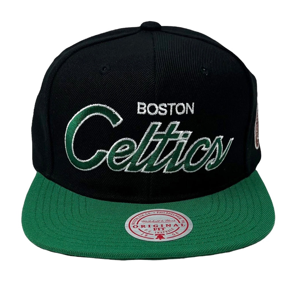 Mens MITCHELL & NESS NBA TEAM SCRIPT 2.0 SNAPBACK HWC CELTICS