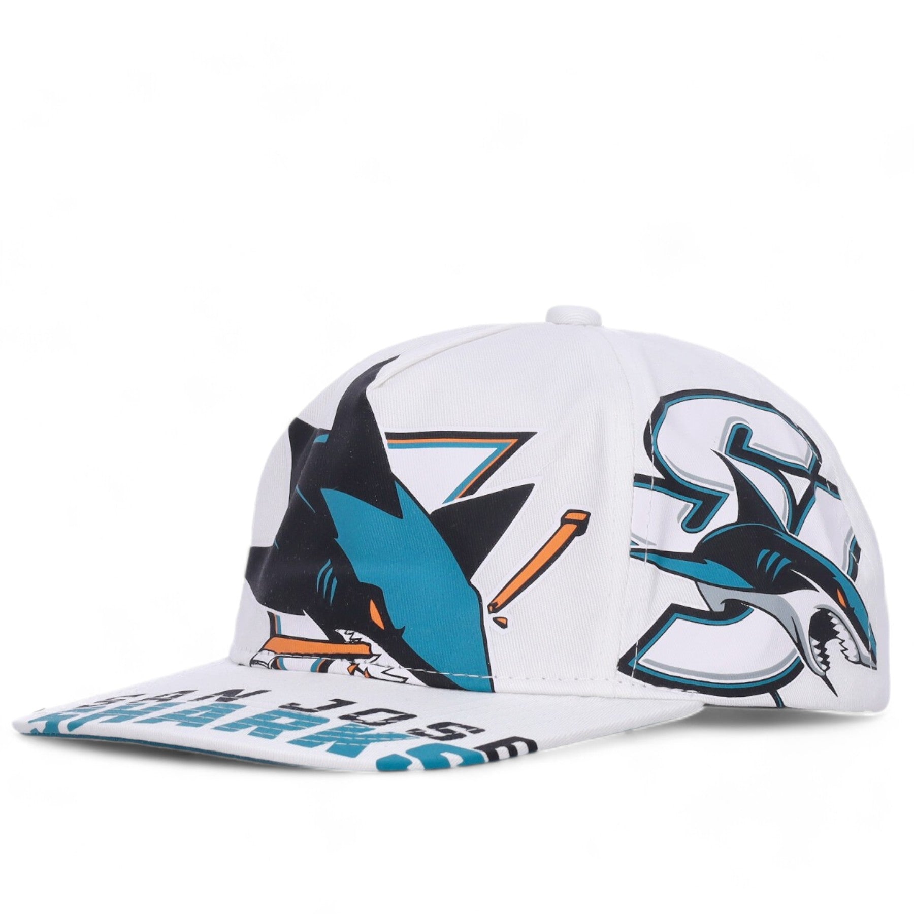 MENS MITCHELL & NESS NHL IN YOUR FACE DEADSTOCK SHARKS - WHITE