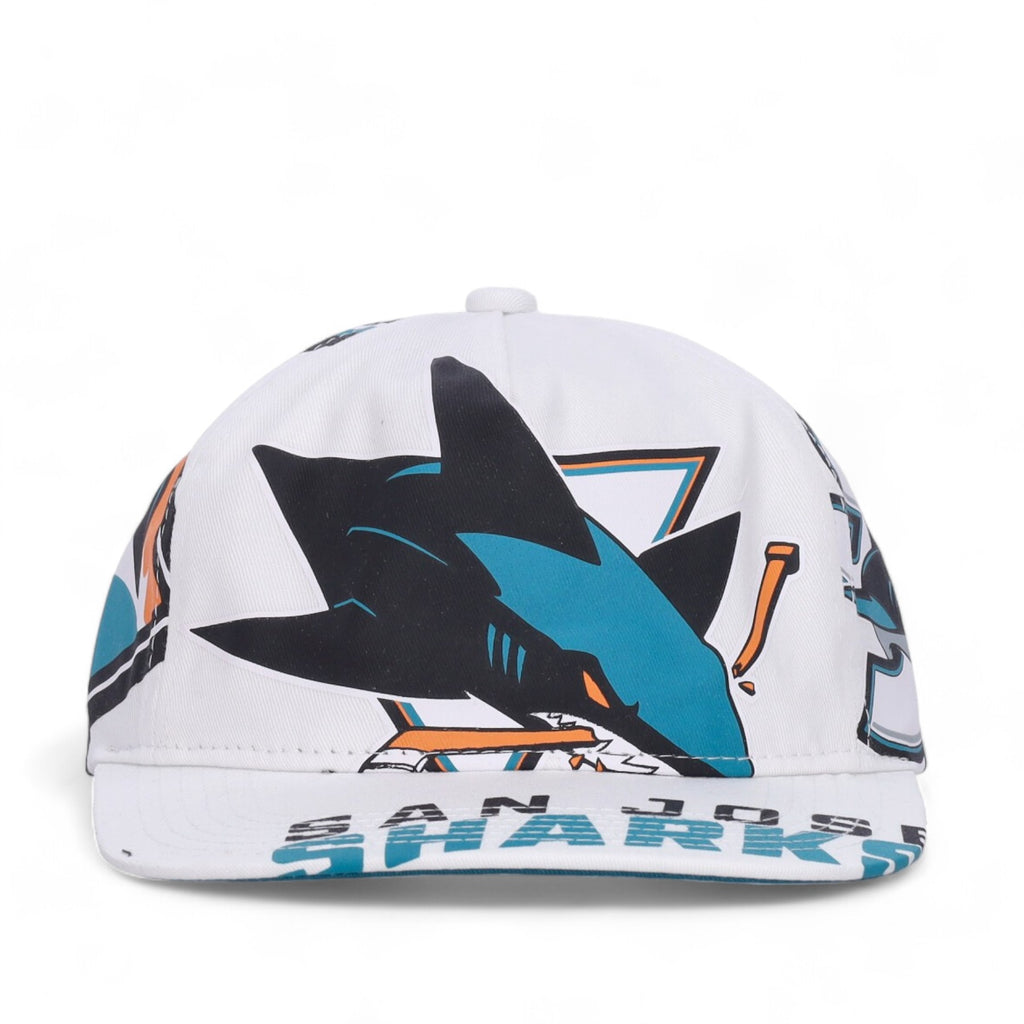 MENS MITCHELL & NESS NHL IN YOUR FACE DEADSTOCK SHARKS - WHITE