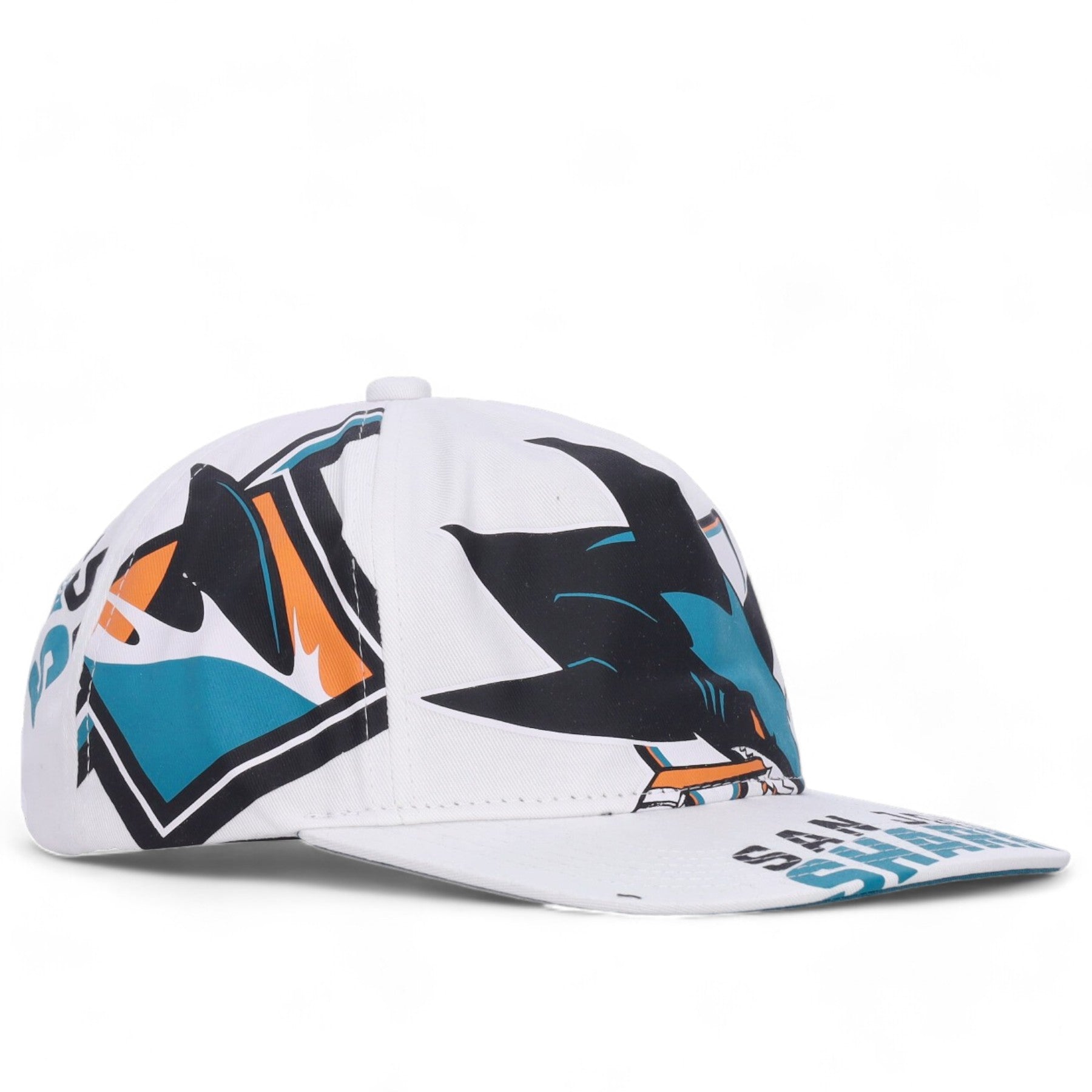 MENS MITCHELL & NESS NHL IN YOUR FACE DEADSTOCK SHARKS - WHITE