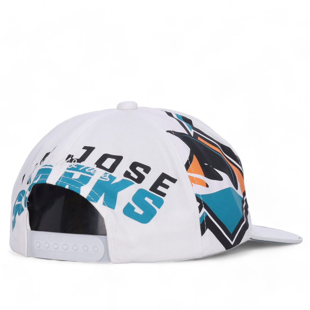 MENS MITCHELL & NESS NHL IN YOUR FACE DEADSTOCK SHARKS - WHITE