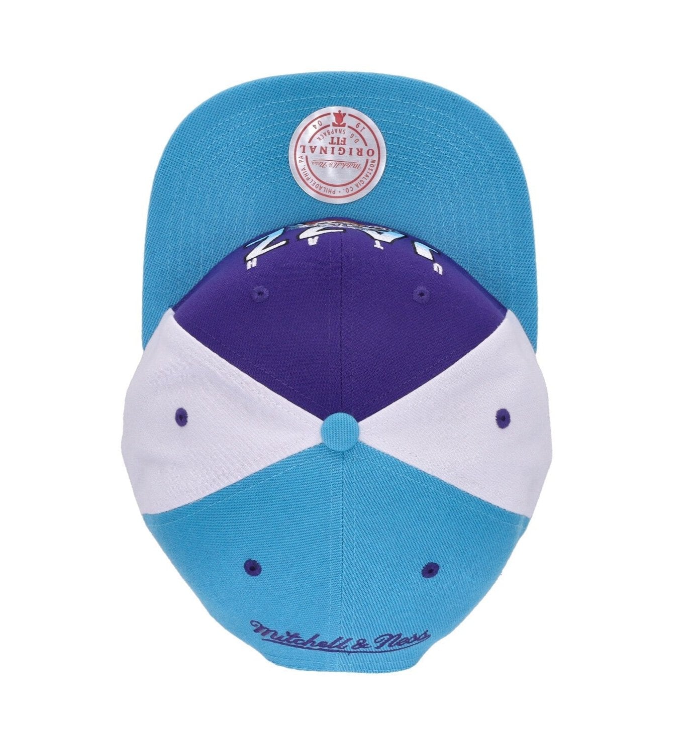 MENS MITCHELL & NESS NBA BILLBOARD 2 SNAPBACK HWC JAZZ - PURPLE-BLUE