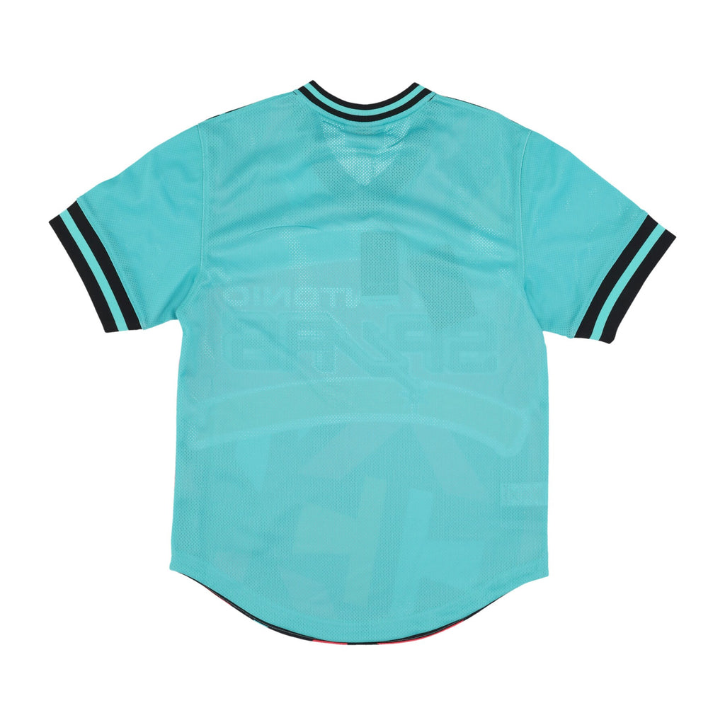 Mens Mitchell & Ness NBA JUMBOTRON 3.0 MESH V-NECK SPURS